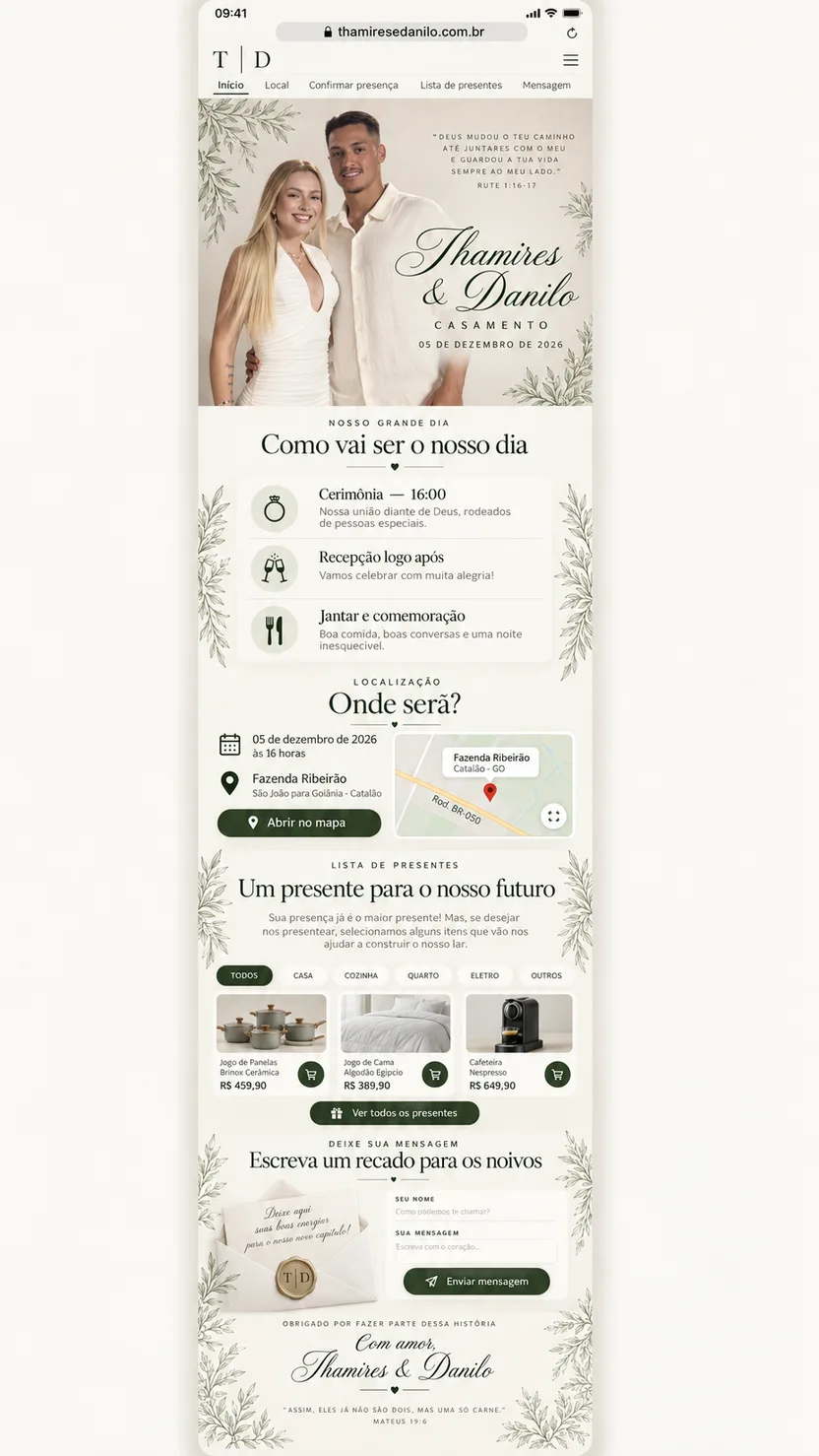 Site no celular